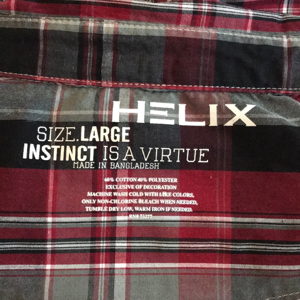 Helix Boys long sleeve button down shirt large - Picture 3 of 4